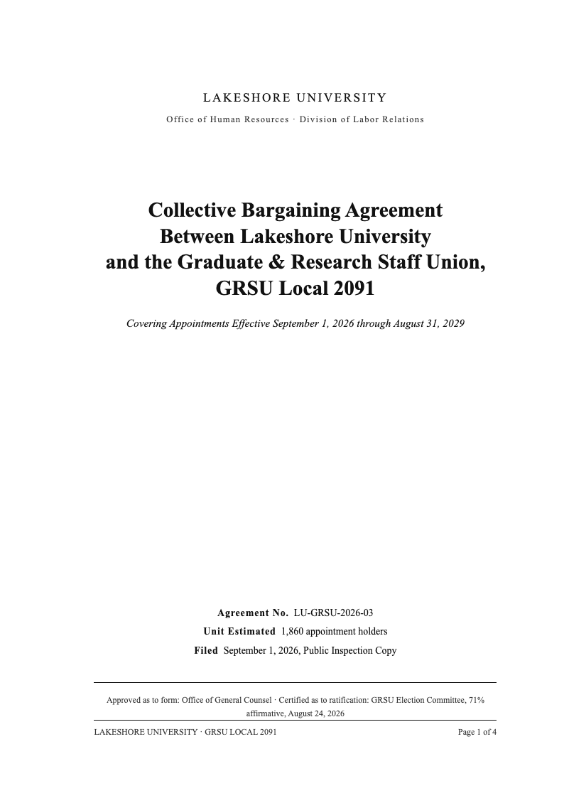 Dissertation manuscript collective bargaining agreement